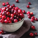Cranberries in a bowl